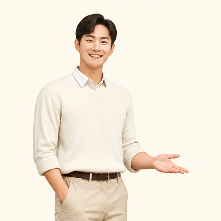 그랑콜레오스 중고차 장기렌트카 상담 신청을 안내하는 담당자
